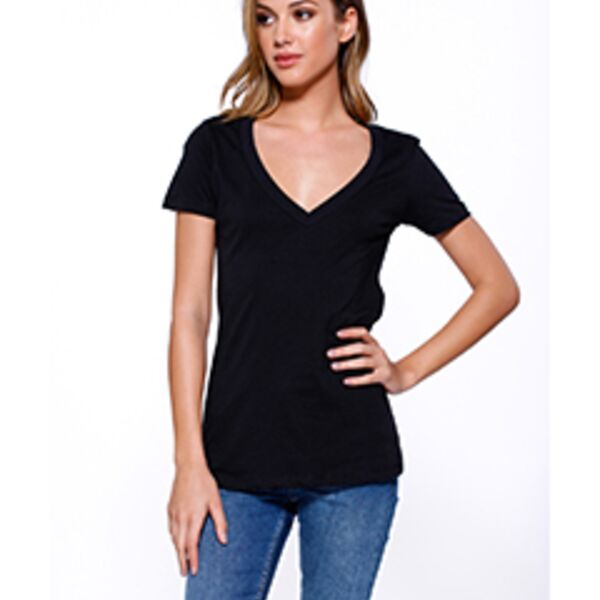 StarTee Ladies' Cotton V-Neck T-Shirt ST1212 Ladies' Cotton V-Neck T-Shirt Thumbnail