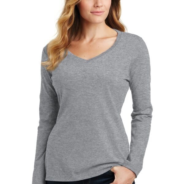 Port & Company Ladies Long Sleeve Fan Favorite V Neck Tee LPC450VLS Ladies Long Sleeve Fan Favorite V Neck Tee Thumbnail